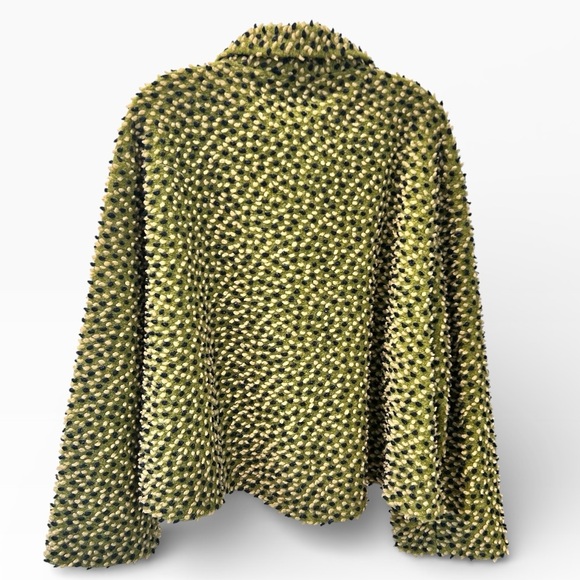 Boho Textural Wool Blend Conceptual Design Jacket - Picture 5 of 13